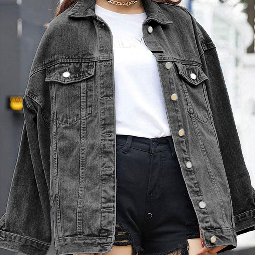 Baggy Casual Jacket Long Sleeve Plus Size Top