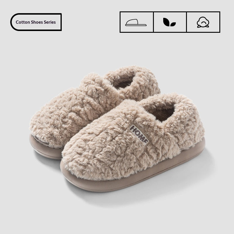 Indoor Home Warm And Anti-slip Cotton Slippers For Men