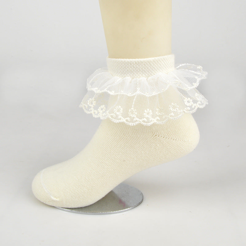 Girls Socks Spring And Autumn Cotton Cute Foreign Style White