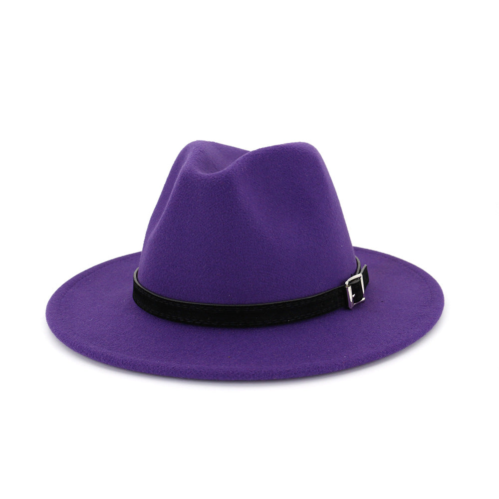 Women's Autumn And Winter Classic Jazz Hat Woolen Hat