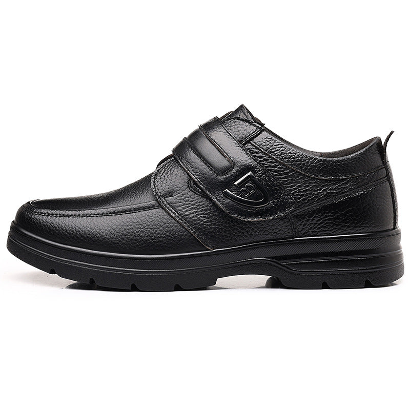 Business-style British Slip-on Casual Leather Shoes Made From Full-grain Cowhide With A Soft Sole