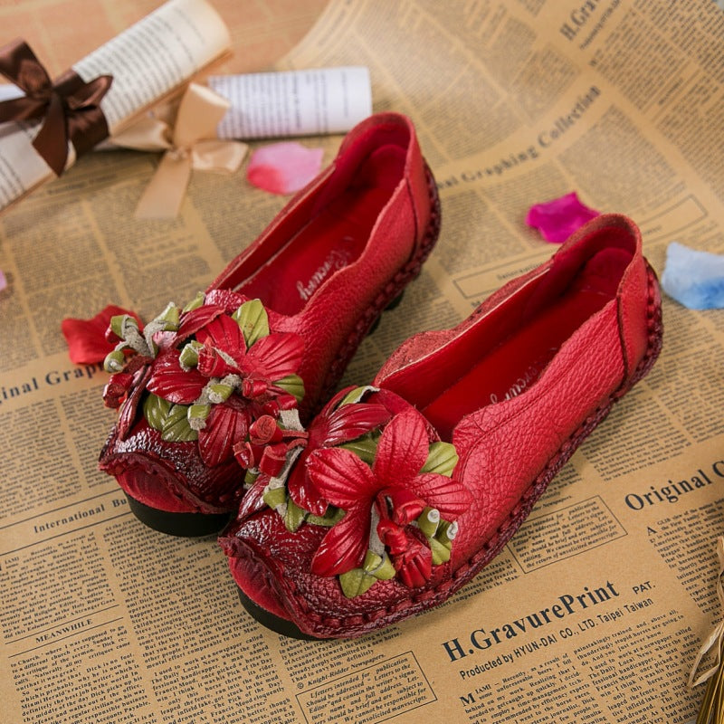 Women's Soft Sole Shallow Mouth Flat Maternity Shoes