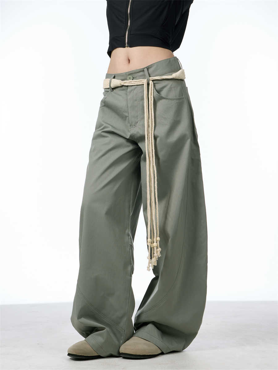 Women's Loose And Idle Draping Mopping American High Street Wide-leg Pants