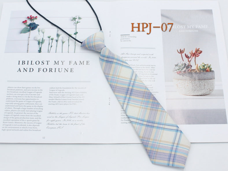 Japanese College Jk Plaid Tie Free Style