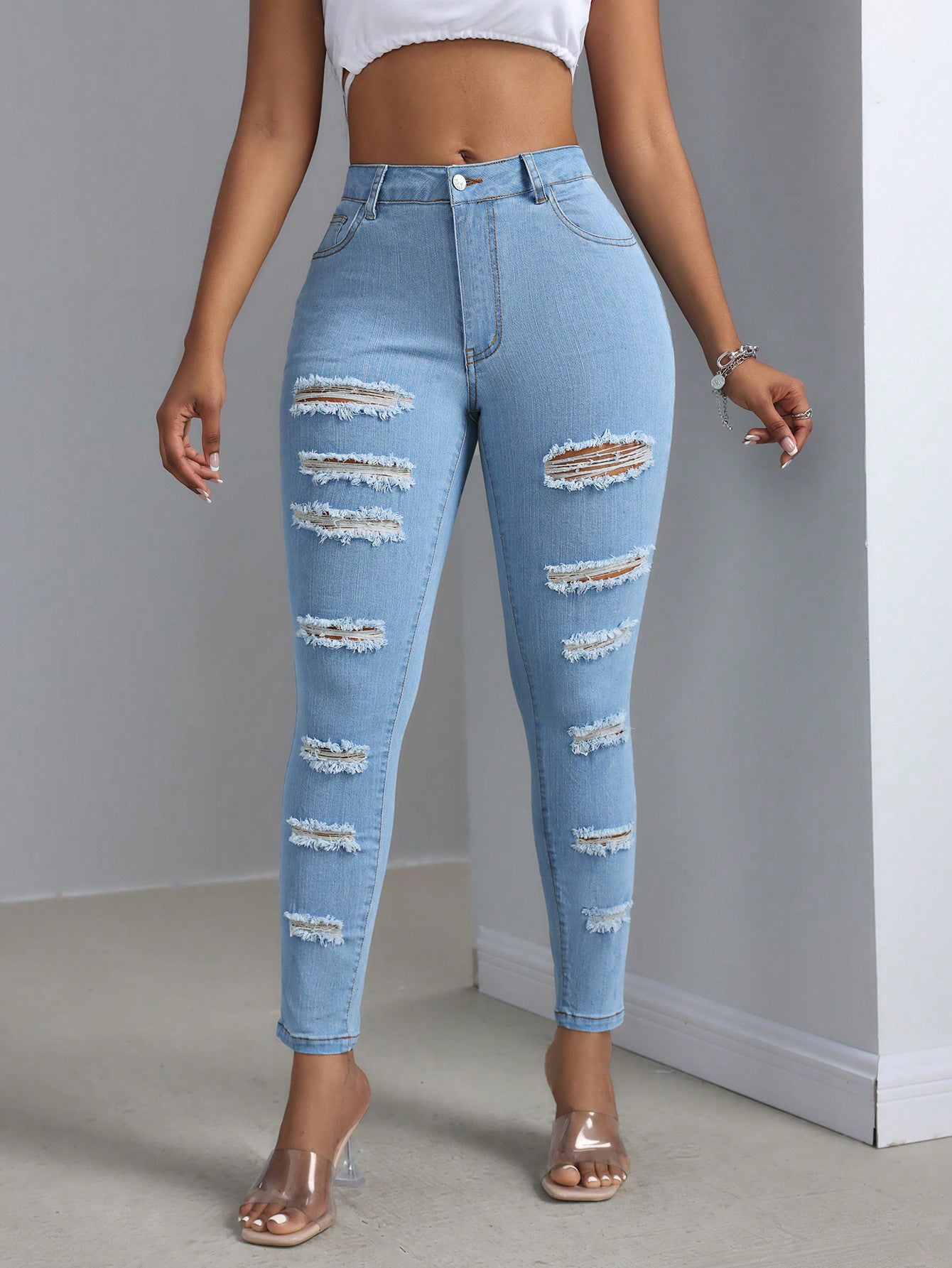 Moderigtige Ripped Jeans Bukser til Kvinder