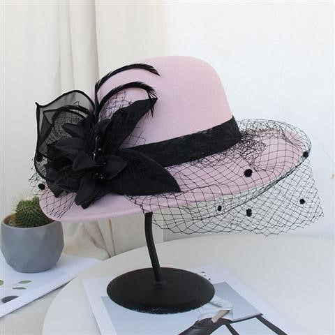 Ladies Temperament Retro Mesh Fashion Hat Trend