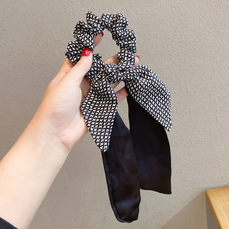 French Retro Style Letters Female Tie Hair Fashion Floating Headband Rope