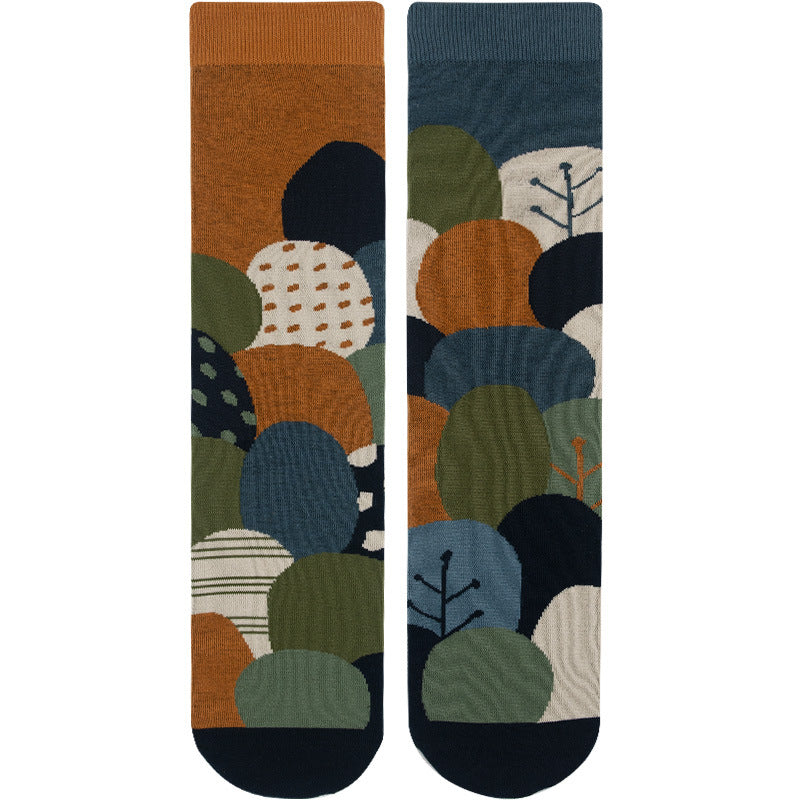 Houndstooth Pure Cotton Mid-calf Length Socks