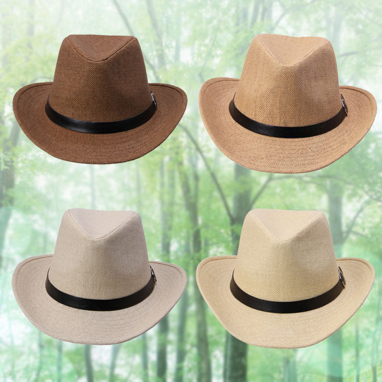 European And American Jazz Outdoor Shade Foldable Straw Hat