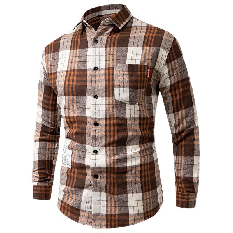New Long-sleeved Plaid Casual Korean-style Versatile Top