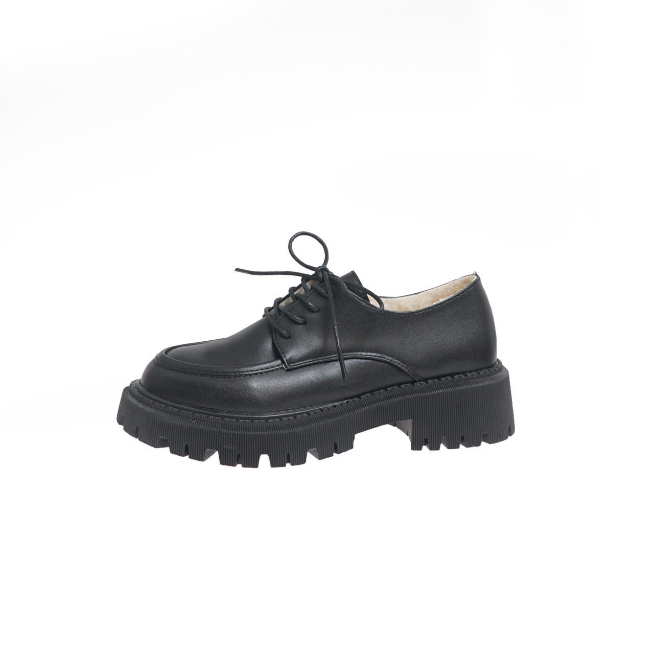 Thick-soled Leather Shoes Soft Thick Heel Women's Shoes