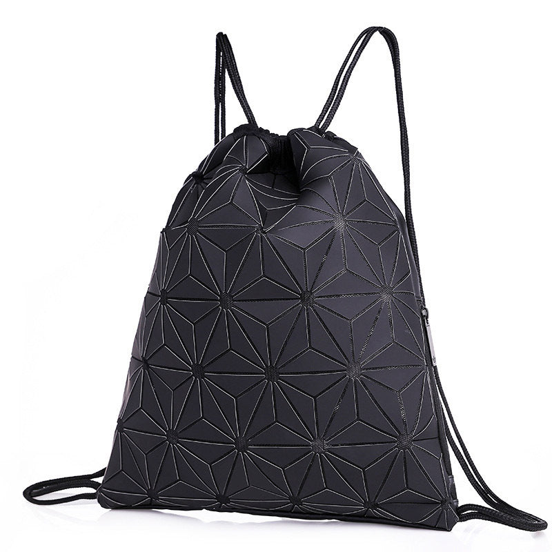 Outdoor All-matching Men And Women Drawstring Bag Geometric Luminous