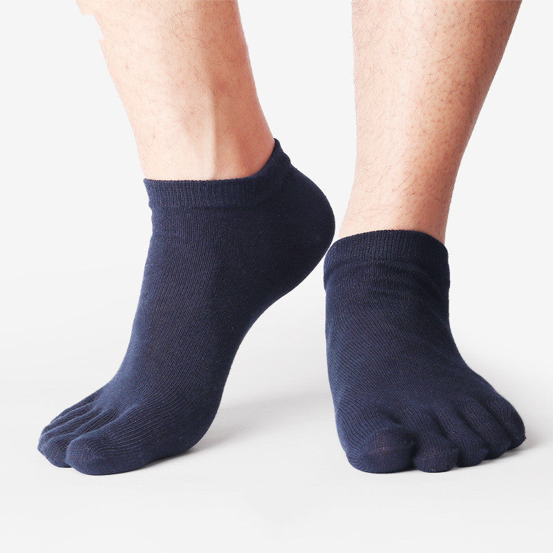 Pure Cotton Men's Thin Deodorant Short Toe Socks
