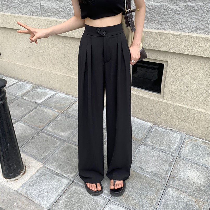 Women's Fashion Drape Loose Straight Pants