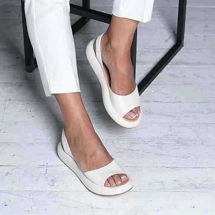 Shoes fish mouth thick ladies sandals