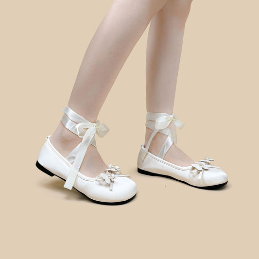 Women's French Leather Shoes Ballet