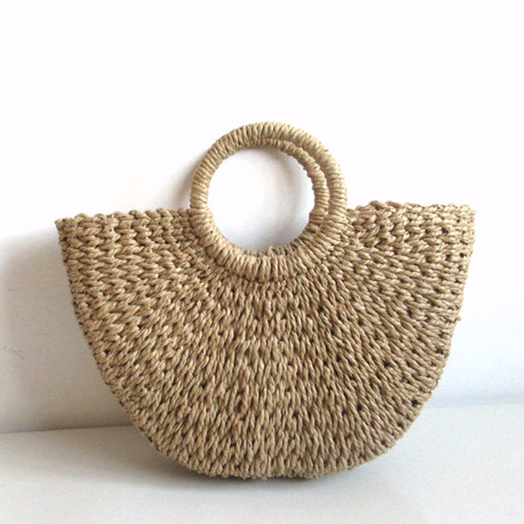 Straw Woven Paper Rope Round Simple Solid Color Weaving