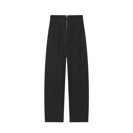 Women's Fashionable All-match Zipper High Waist Trousers