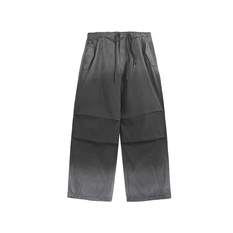 Vaskede wide-leg inkjet-overalls til mænd og kvinder