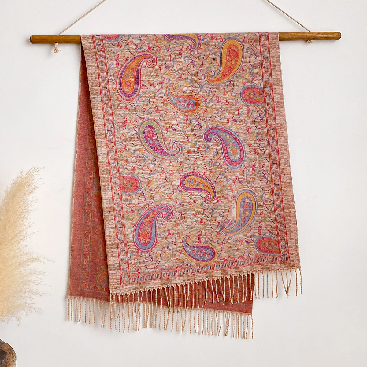New Cashmere-look Scarf With A Cashew Patternperfect For Staying Warm In Air-conditioned Rooms Or As A Stylish Outer Layer