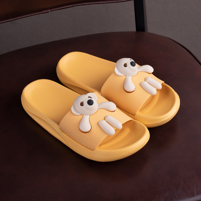 Cartoon Bear Sandals And Slippers Girl Heart Student Couple Sandals Male