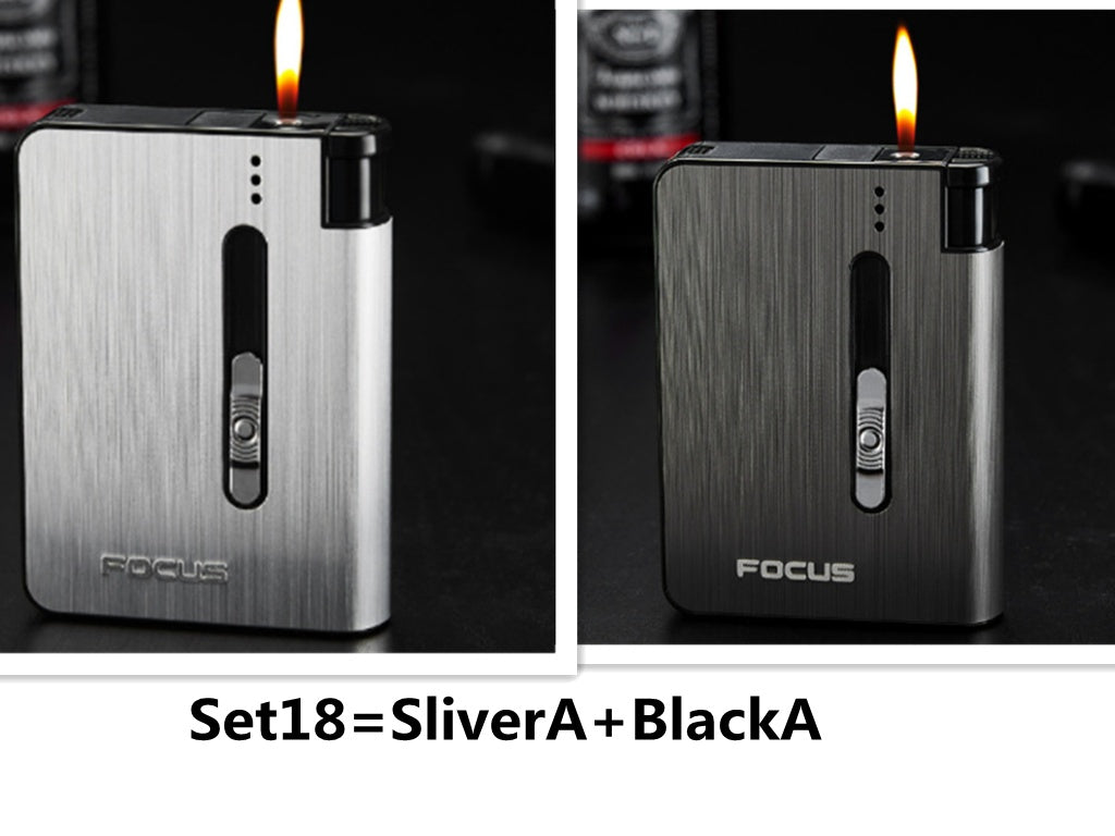 Aluminum alloy  flame automatic cigarette case
