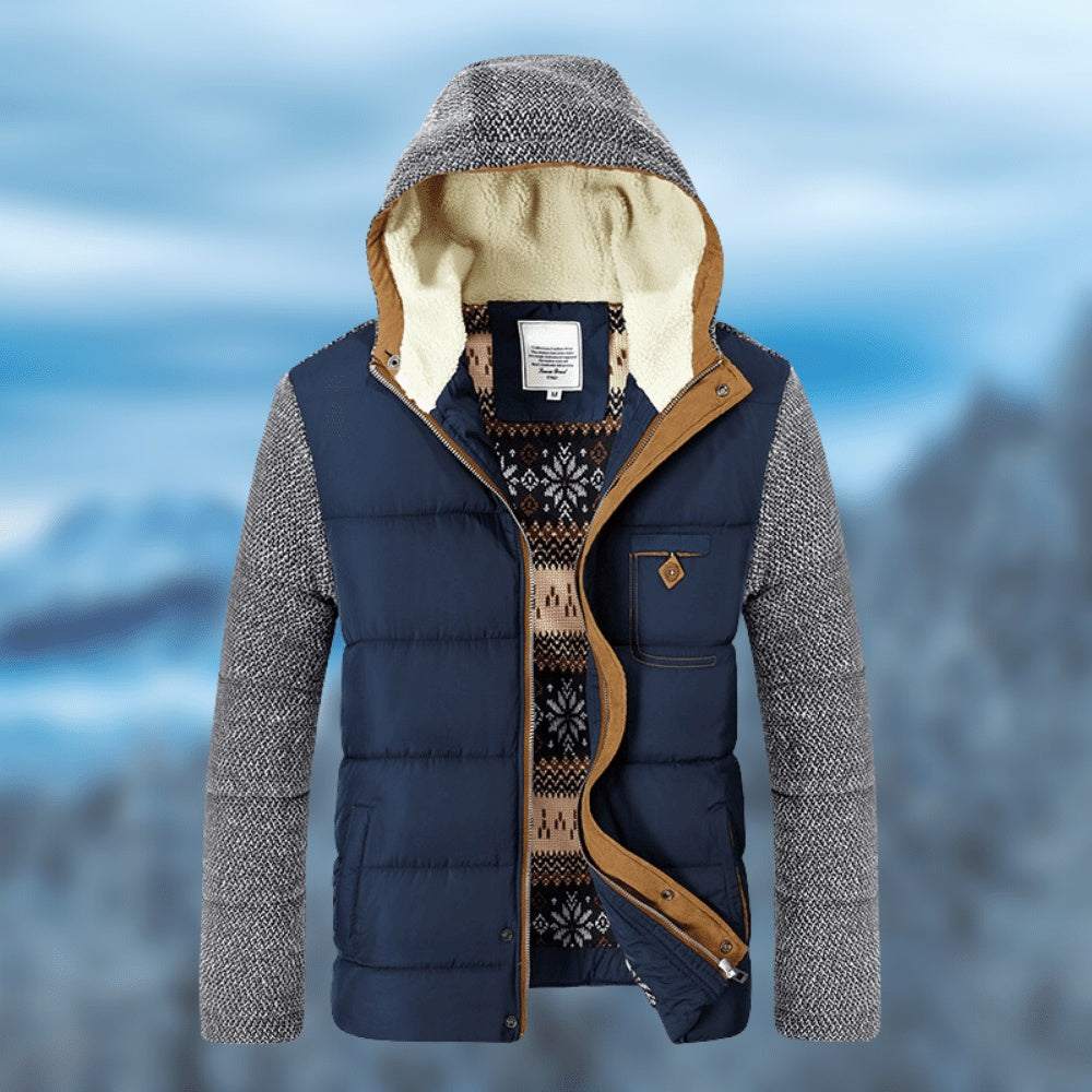 MOQ 200pcs Men's Cotton Padded Men's Cotton Coat Trend Youth Hooded Jacket