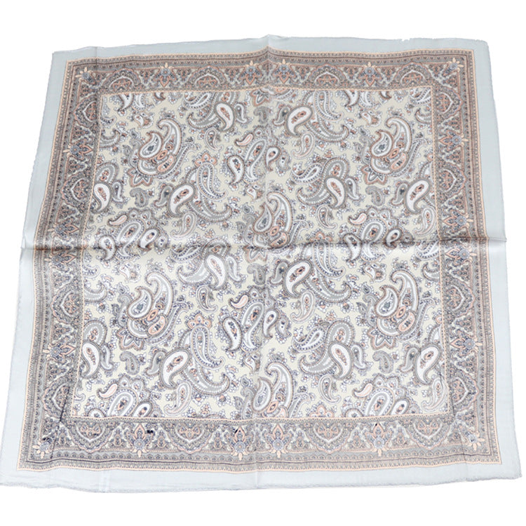 Men's Fashion Vintage  Cashew Flower Silk Scarf