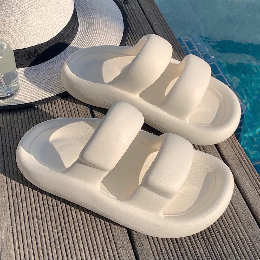 Women's Fashion Simple Double Strap Slippers