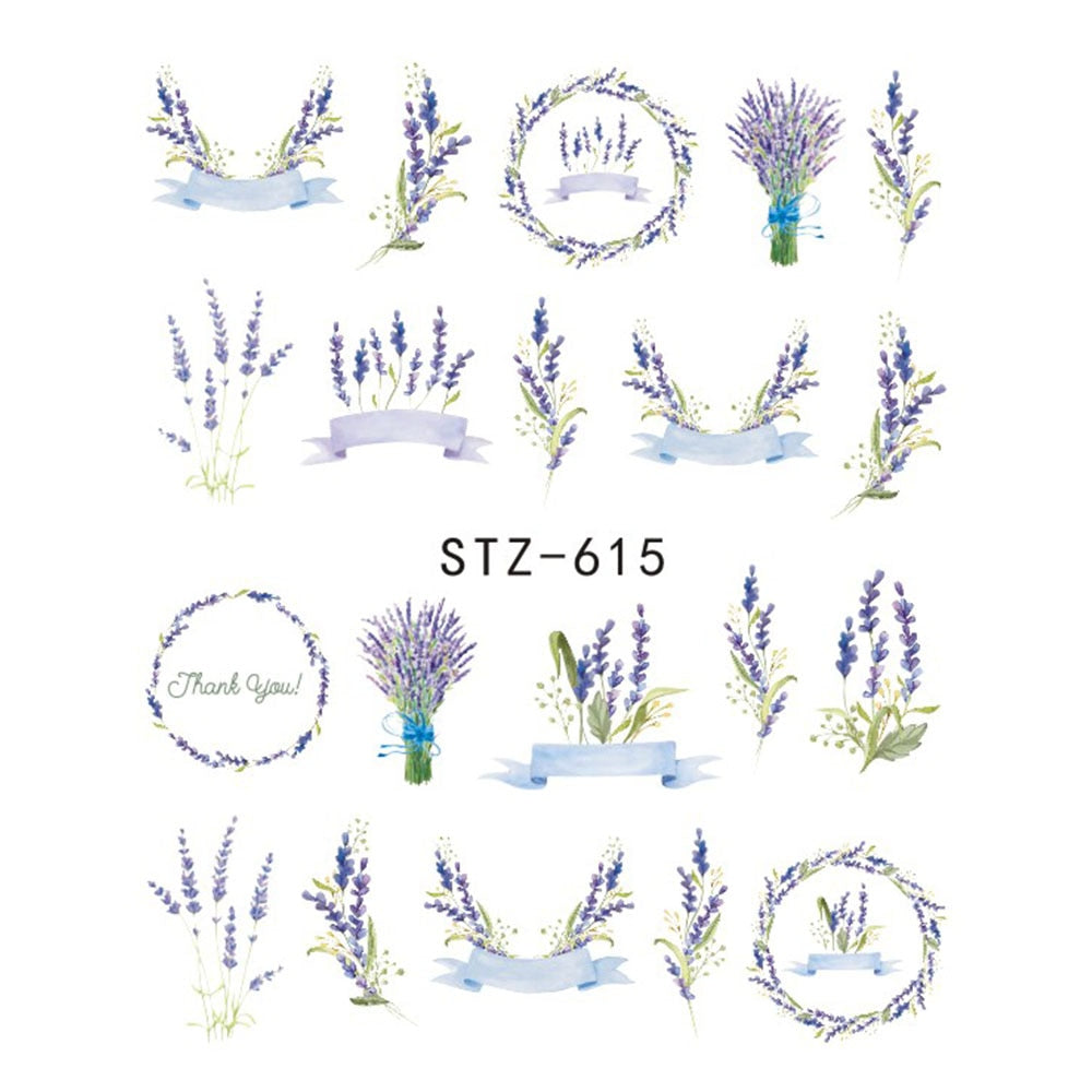 Nail Sticker Butterfly Flower Water Transfer Decal Sliders for Nail Art Decoration Tattoo Manicure Wraps Tools Tip JISTZ508  1pcs