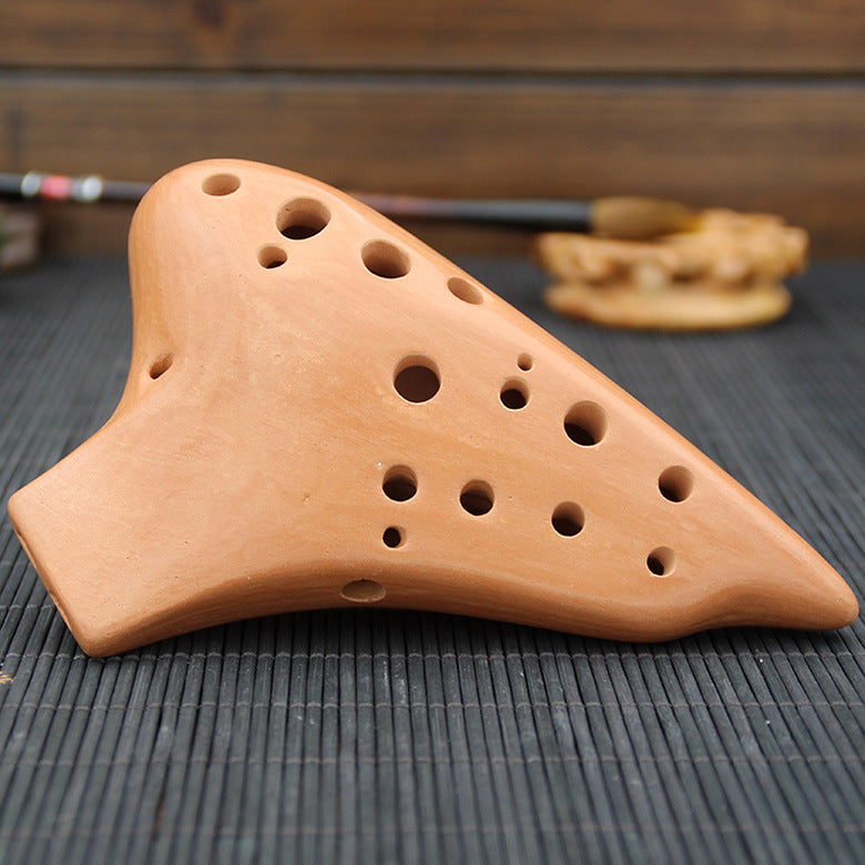 Double-Pipe Ocarina Alto C Wide-Range Wind Instrument
