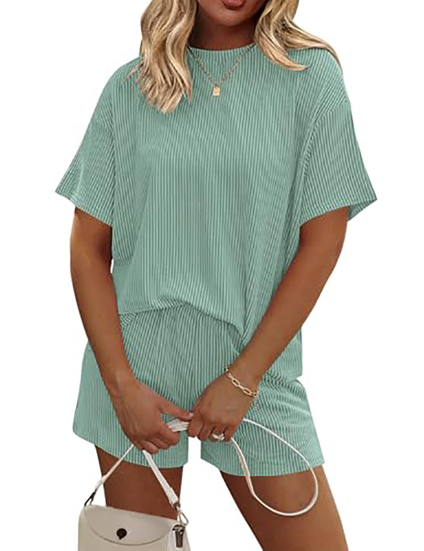 Women's Summer New Striped Casual Set
