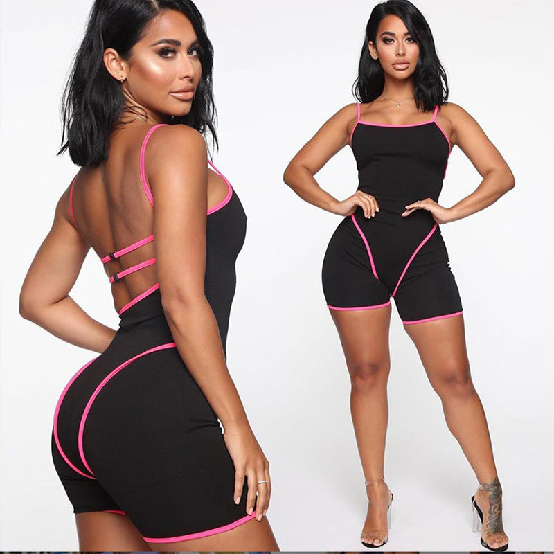 Women's Sling Yoga Fitness Breathable Body Shorts