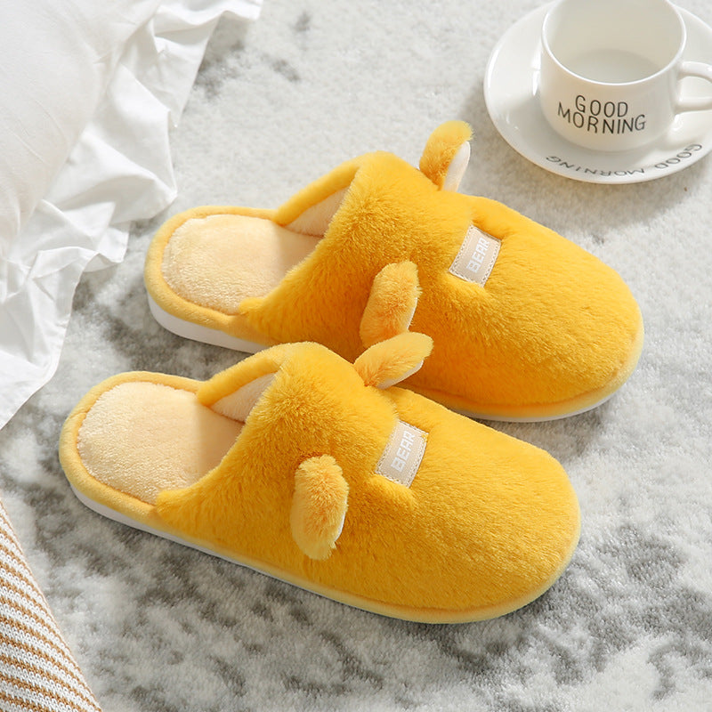 Couple indoor non-slip warm cotton slippers