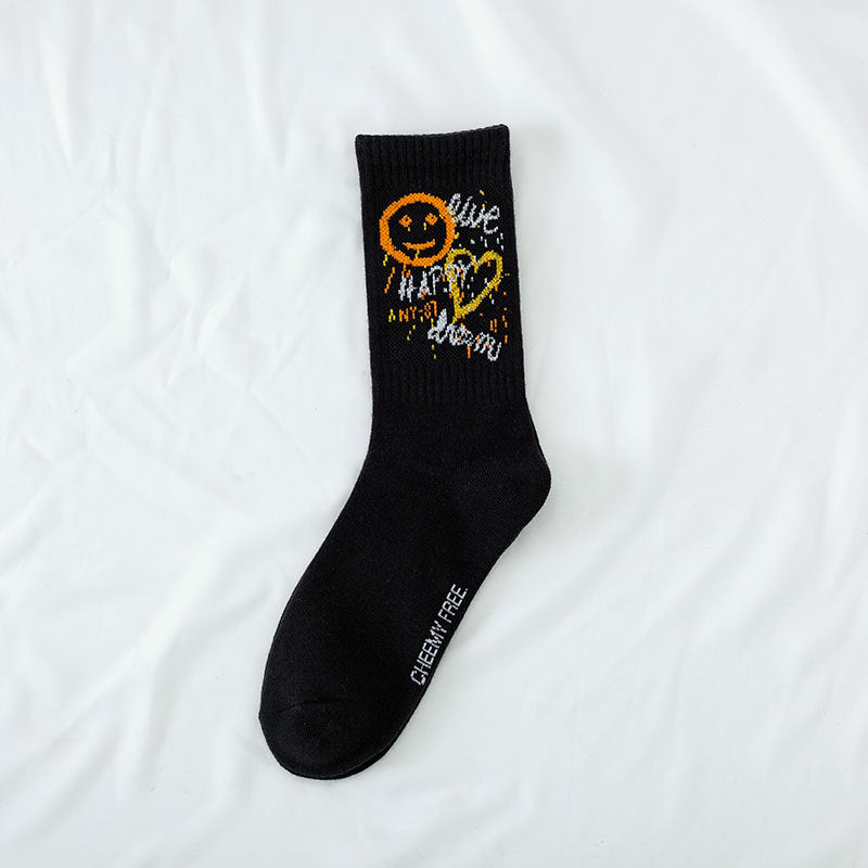 Preppy-style Womens High-top Athletic Odor-resistant Socks
