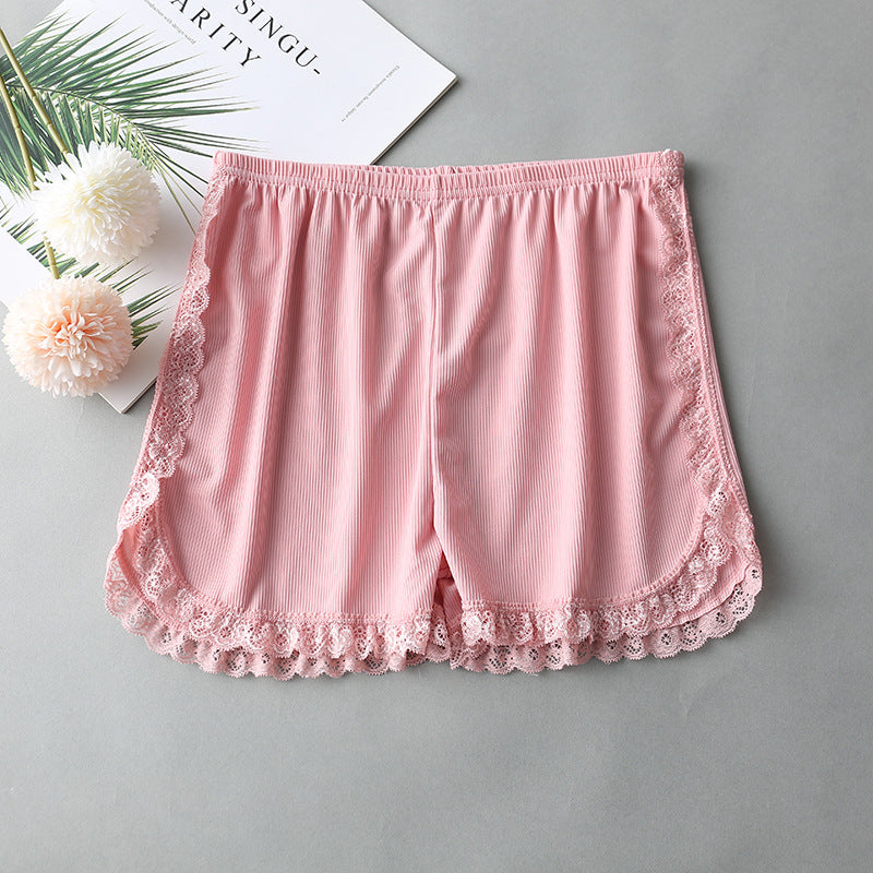 Women's Fashion Side Lace Bottoming Shorts