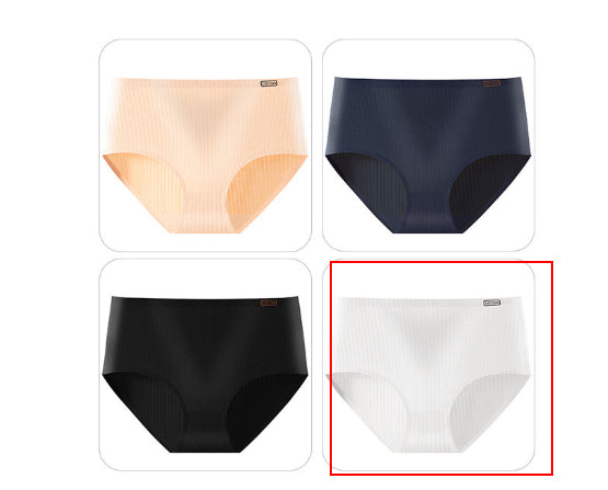Womens High-Waisted Solid-Colored Breathable Comfortable Thong Underwear