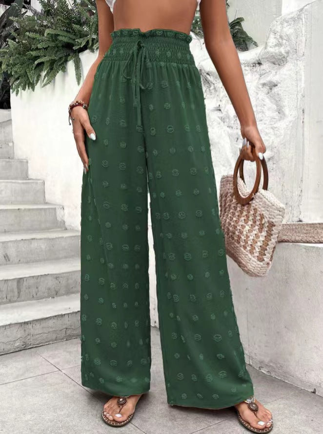 New Casual Micro-elastic Loose Wide-leg Pants For Women