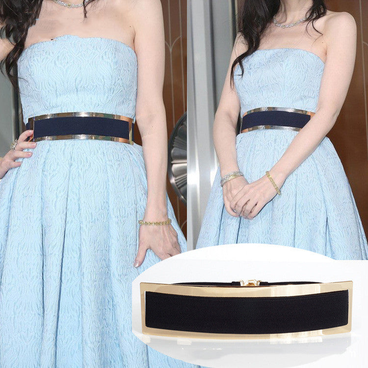 Ladies Decorative Fashion Sequin Mirror Iron Belt