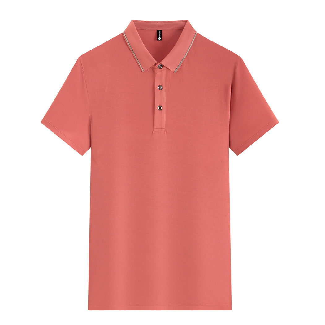 Combed Tight Mercerized Cotton Silver Polo Shirt