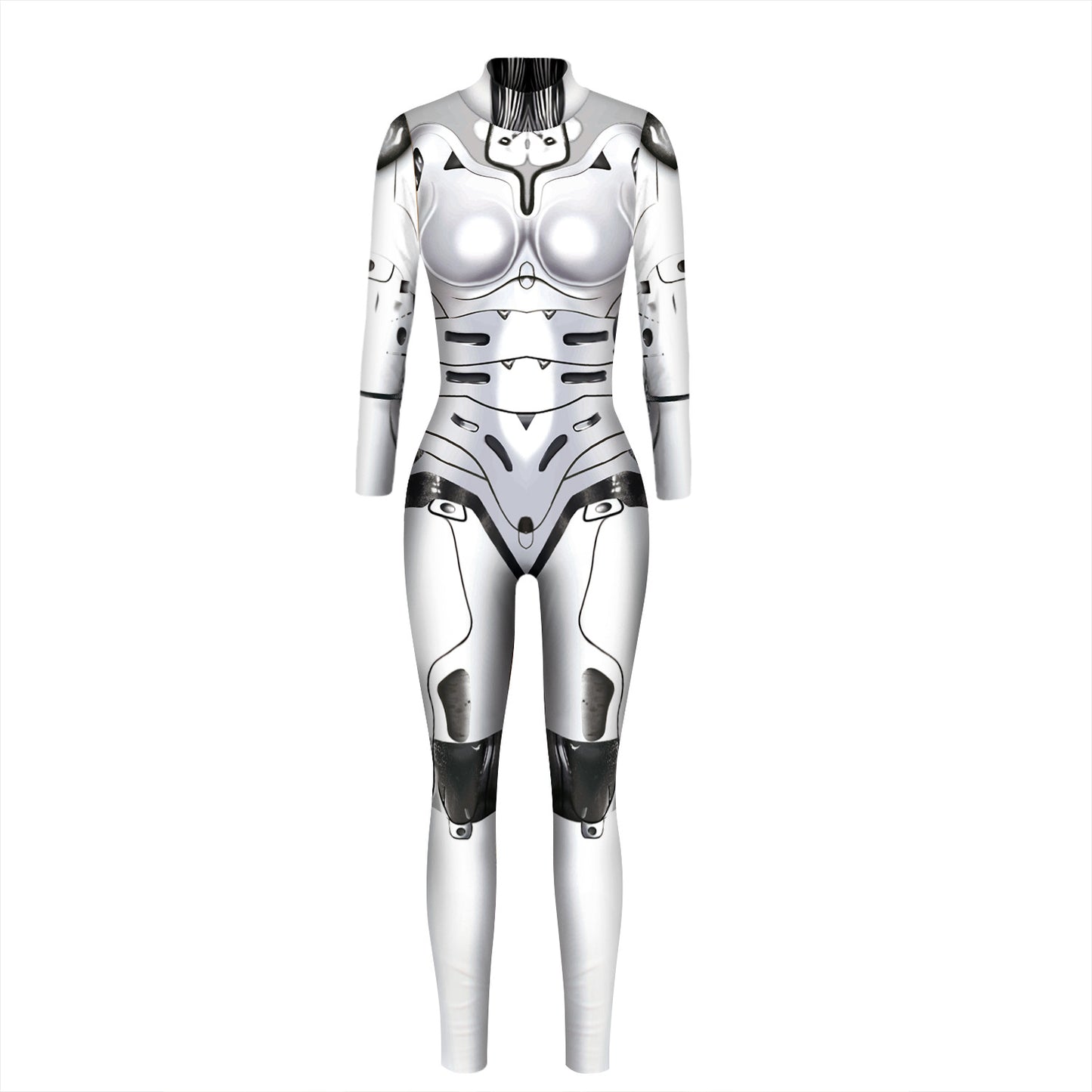 Machine Armor 3D Digital Printing Slim Slimming Jumpsuit For Women
