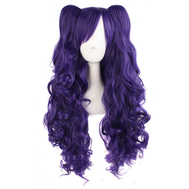 Big wave wig set double ponytail