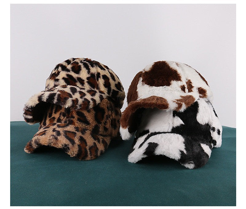 Andkasket Sport Casual Buet Skygge Kasket Plys Leopardprint Baseball