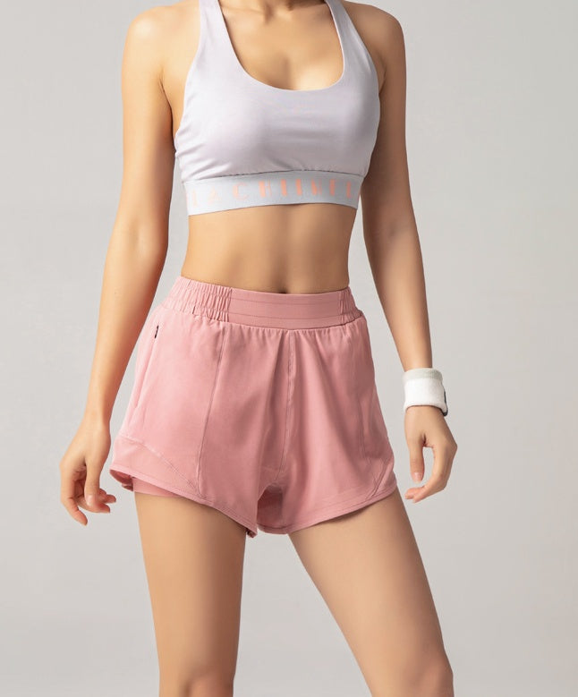 New Summer Hot Pants Women's Mesh Join Anti Light Sports Leisure Fast Dry Running Breathable Fitness Shorts