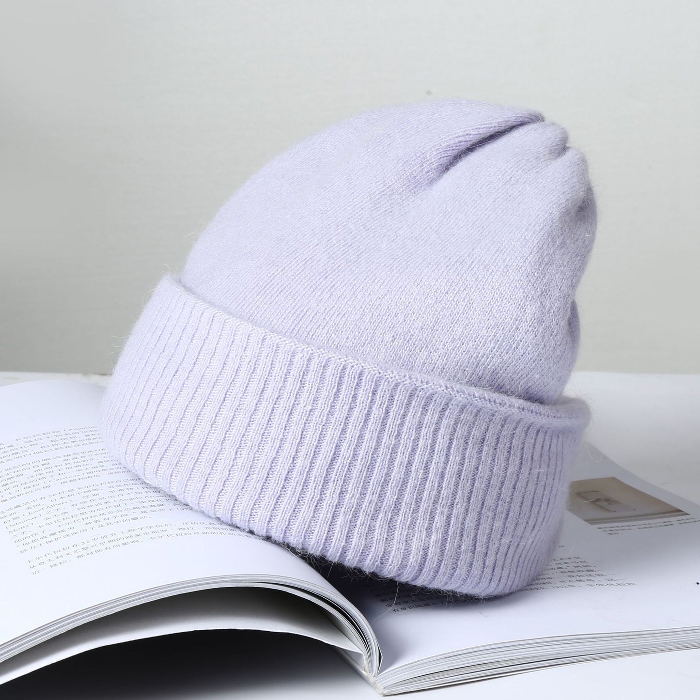 Winter Cashmere Wool Hat Warm Knit