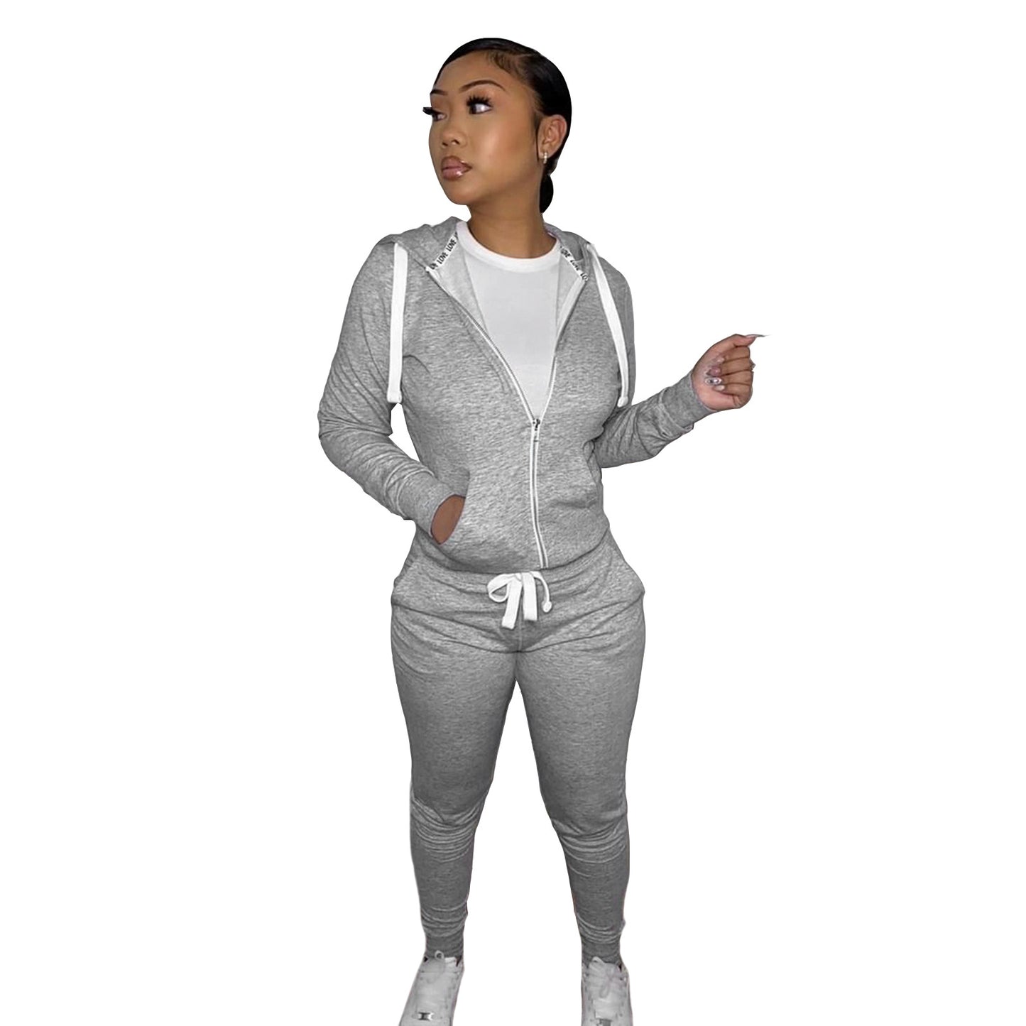Brushed Hoody Sports Casual Two-piece Suit Suit