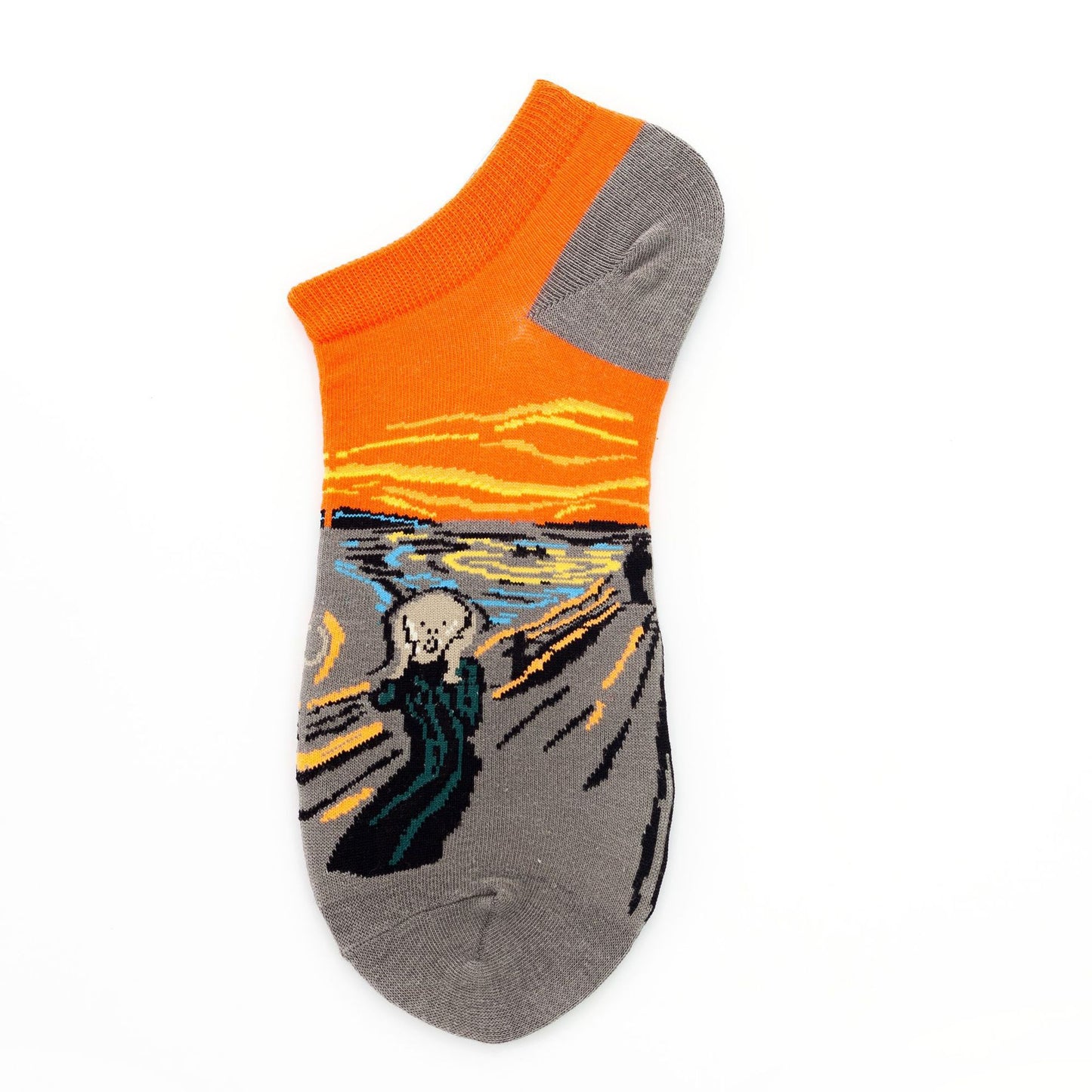Women's Shallow Mouth Oil Painting Avocado Socks