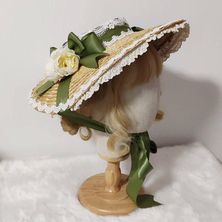 Hanyang Eclectic Flat Top Sun Hat Pastoral Style