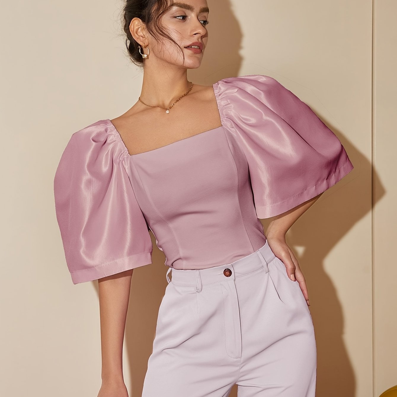 European And American Polyester Elegant Top