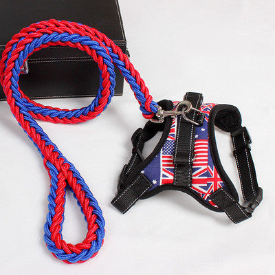Nylon hundesele til mellemstore til store hunde, K9-polstret hundesele, ekstra reflekterende halsbånd, hvalpesnor, vest til kæledyr, hunde-vest, udstyr til huskyhunde